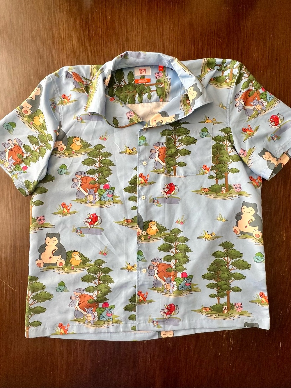 BoxLunch Exclusive OppoSuits  XL Pokémon Forest Allover Print Woven Button-Up
